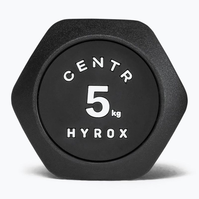 Svarstis Centr Urethane Dumbbell Centr x Hyrox 5 kg black 3