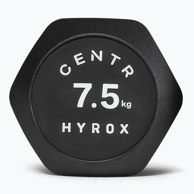 Svarstis Centr Urethane Dumbbell Centr x Hyrox 7,5 kg black 3