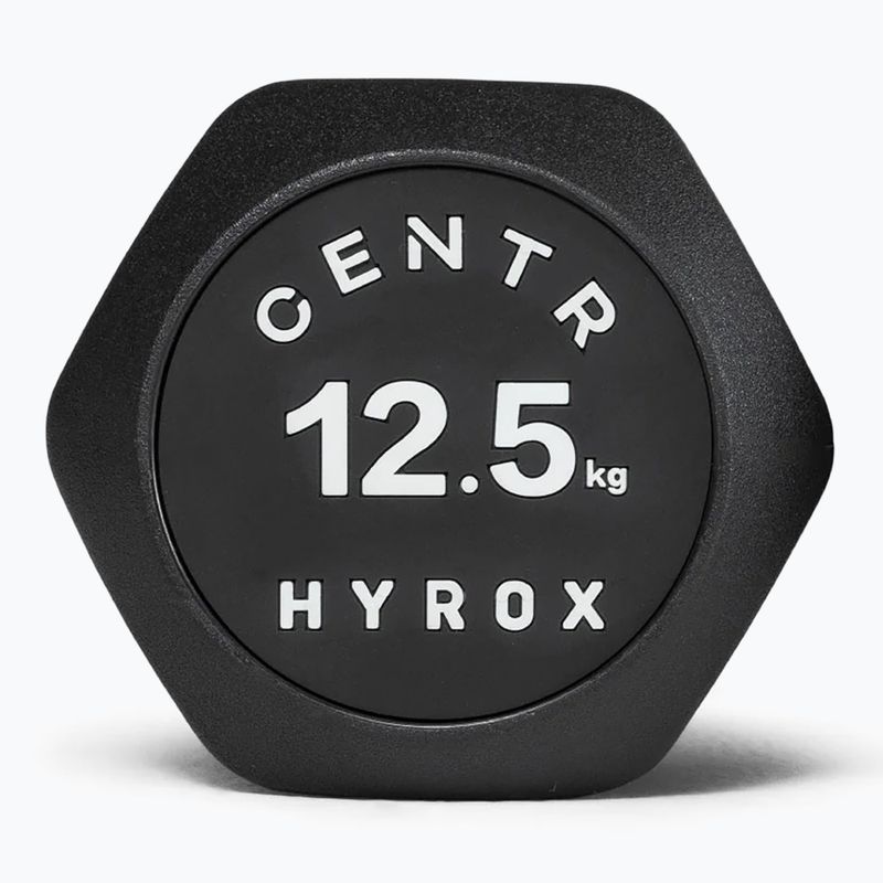 Svarstis Centr Urethane Dumbbell Centr x Hyrox 12,5 kg black 3