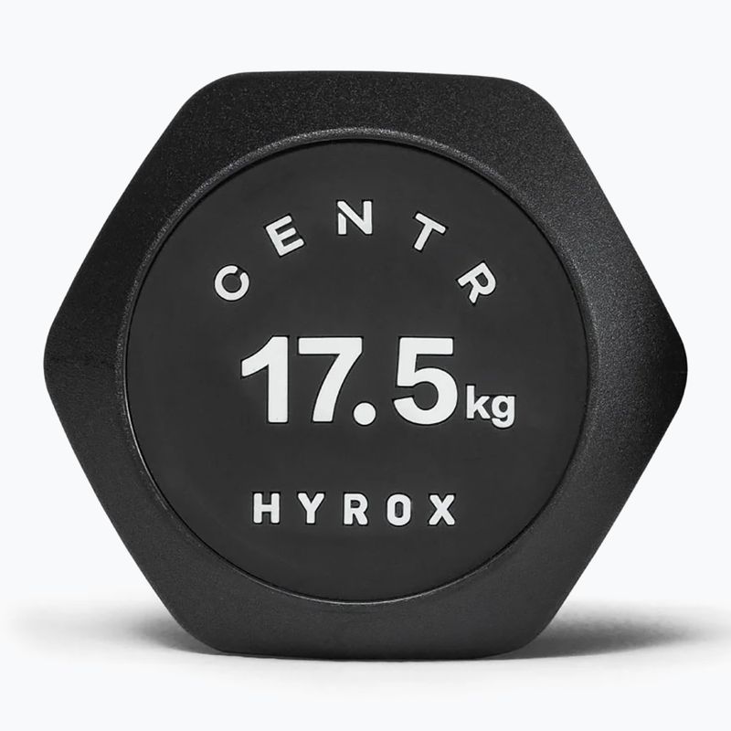 Svarstis Centr Urethane Dumbbell Centr x Hyrox 17,5 kg black 3
