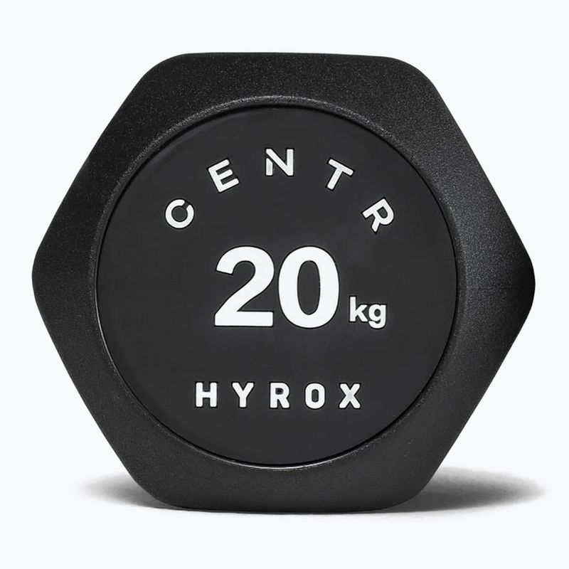 Svarstis Centr Urethane Dumbbell Centr x Hyrox 20 kg black 3