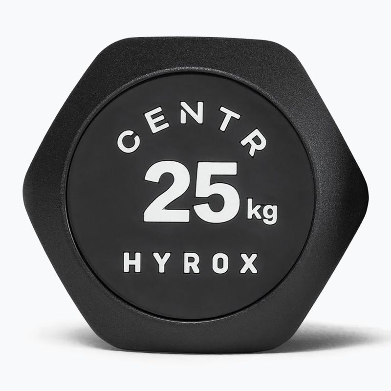 Svarstis Centr Urethane Dumbbell Centr x Hyrox 25 kg black 3