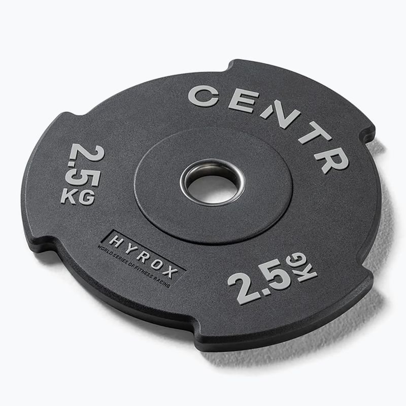 Bumperio svoriai Centr Olimpijski Centr x Hyrox Interlocking Bumper Plate 2 pcs black 2