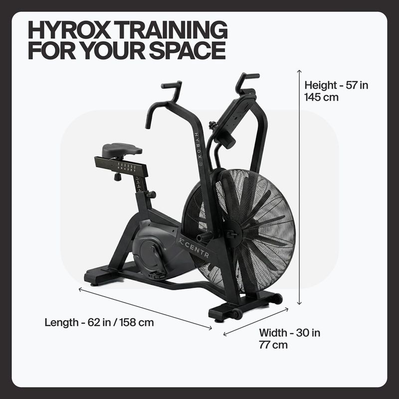 Dviratis stacionarus Centr Air Bike Perform Series Centr x Hyrox black 8