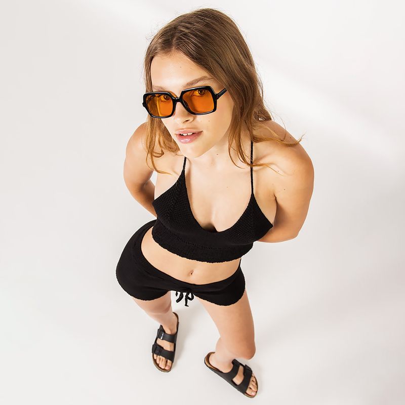 Moteriškas topas Kaotiko Tiran Crochet Menorca black 4