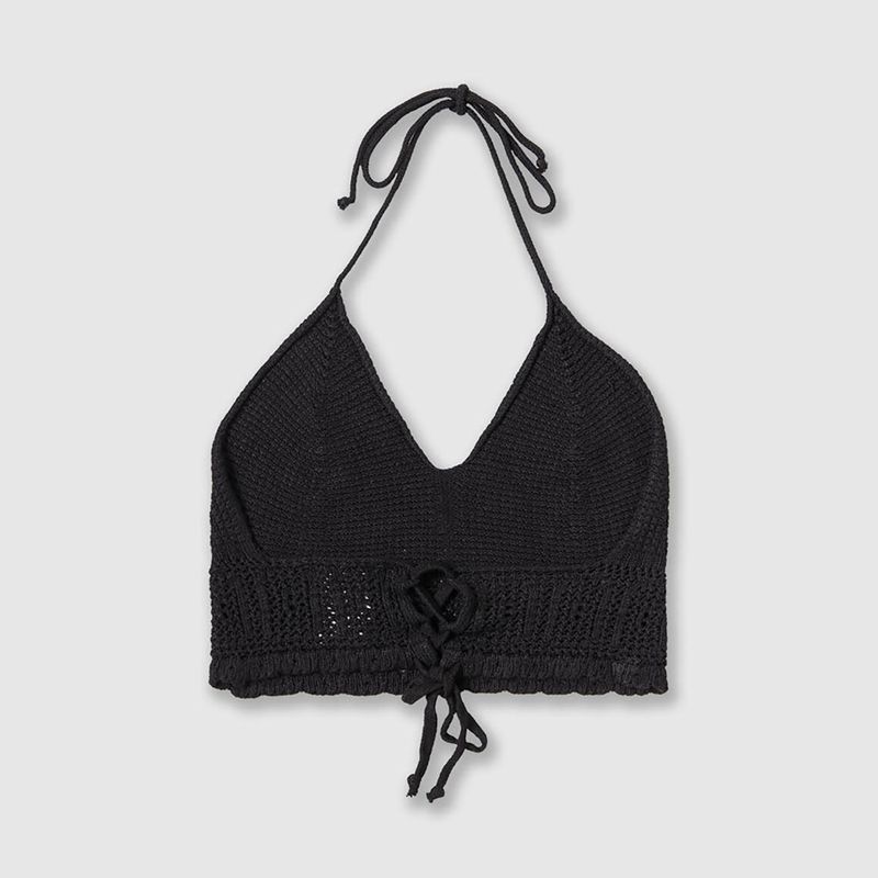 Moteriškas topas Kaotiko Tiran Crochet Menorca black 6