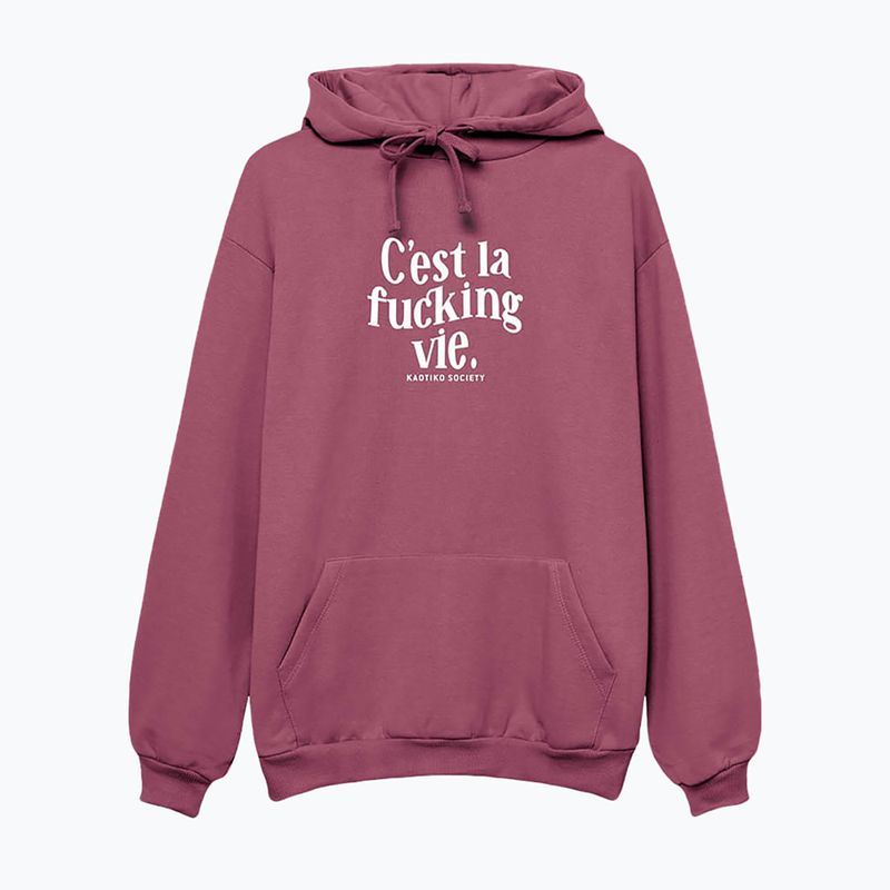 Moteriškas džemperis Kaotiko C'est la vie Hoodie cherry 3