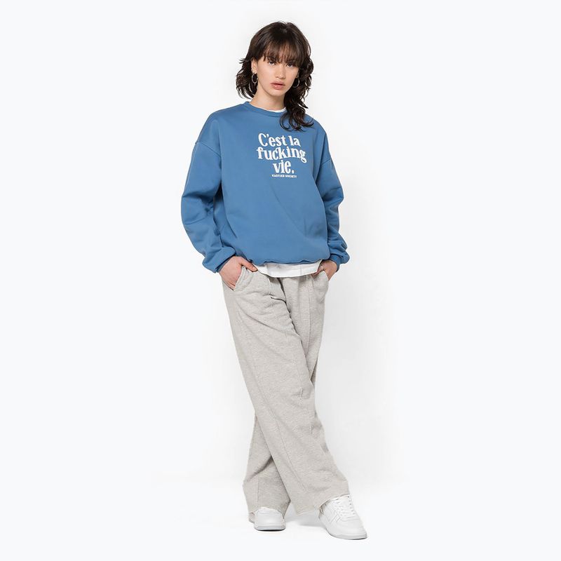 Vyriškas džemperis Kaotiko C'est la vie džinsų mėlynas 2
