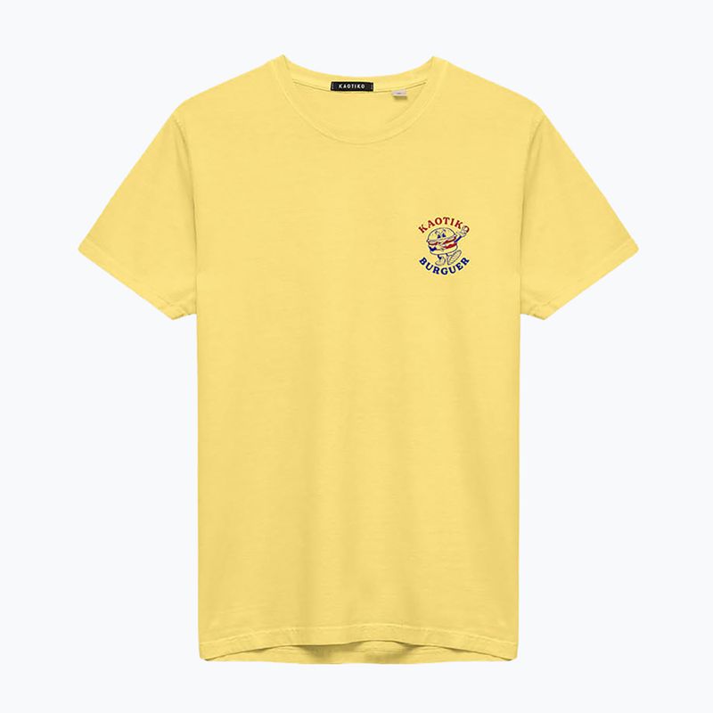 Vyriški marškinėliai Kaotiko Washed Burguer yellow