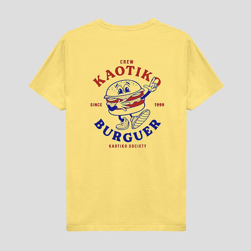 Vyriški marškinėliai Kaotiko Washed Burguer yellow 2