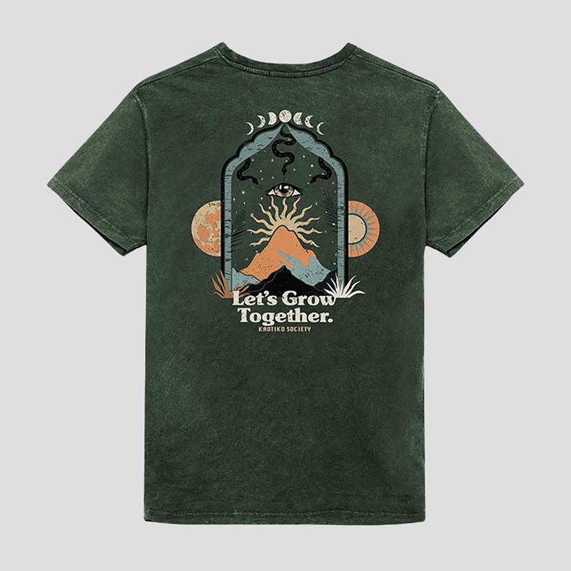 Vyriški marškinėliai Kaotiko Washed Let's Grow heura 2