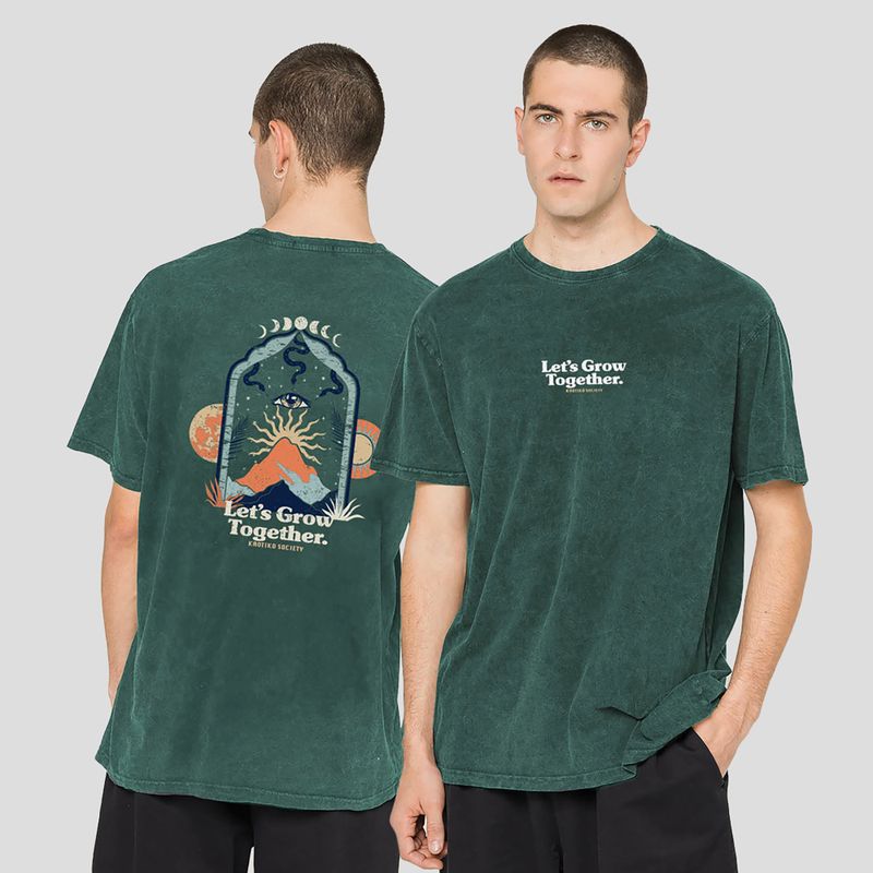 Vyriški marškinėliai Kaotiko Washed Let's Grow heura 3