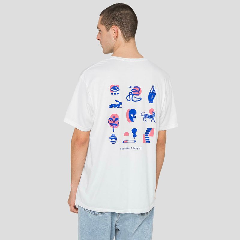 Vyriški marškinėliai Kaotiko Washed Elements Occult white 2