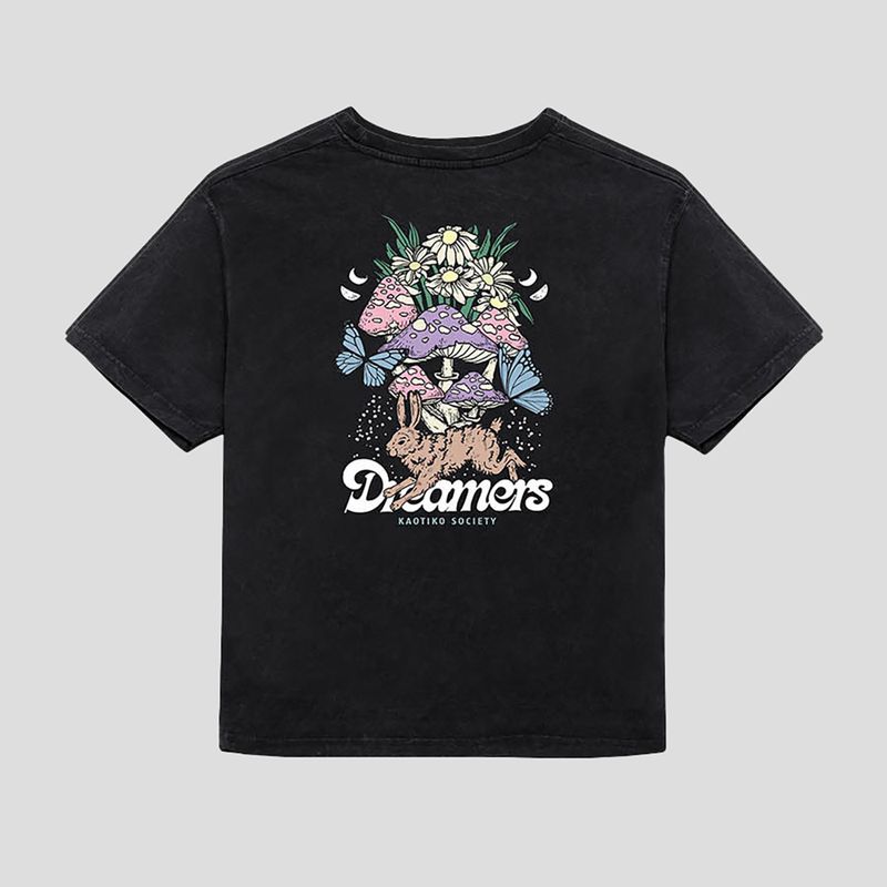 Moteriški marškinėliai Kaotiko Washed Dreamers black 2