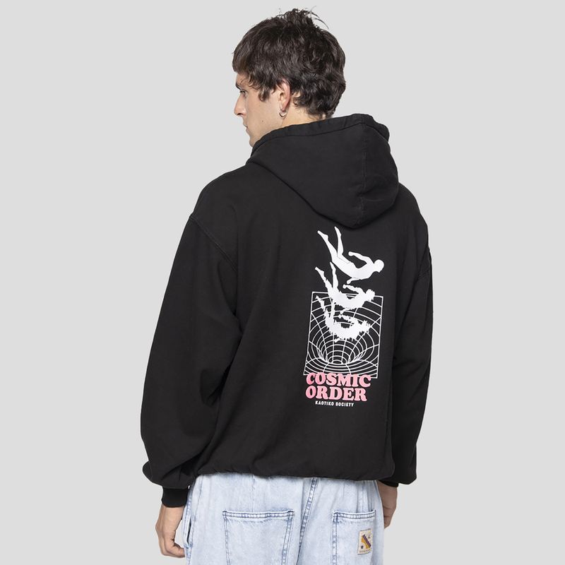 Vyriškas džemperis Kaotiko Washed Cosmic Order black 2