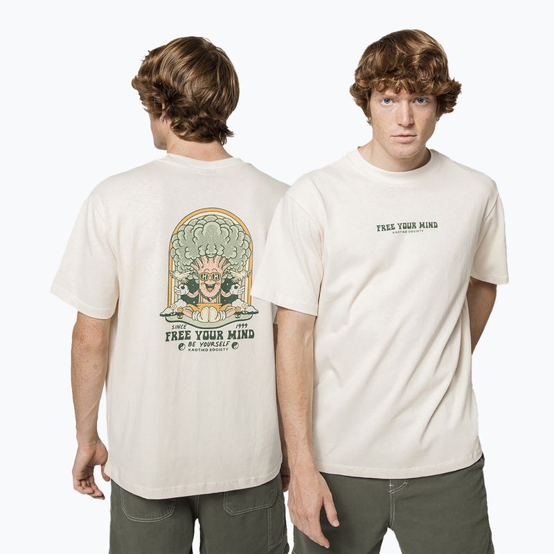 Vyriški marškinėliai Kaotiko M / C Free Your Mind Organic Cotton ivory 3