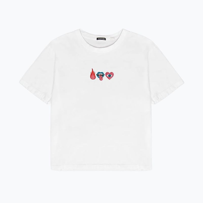 Moteriški marškinėliai Kaotiko Washed Mouth white 3