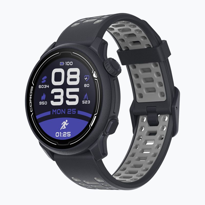COROS PACE 2 Premium GPS silikoninis diržas juodas WPACE2-NVY laikrodis 2