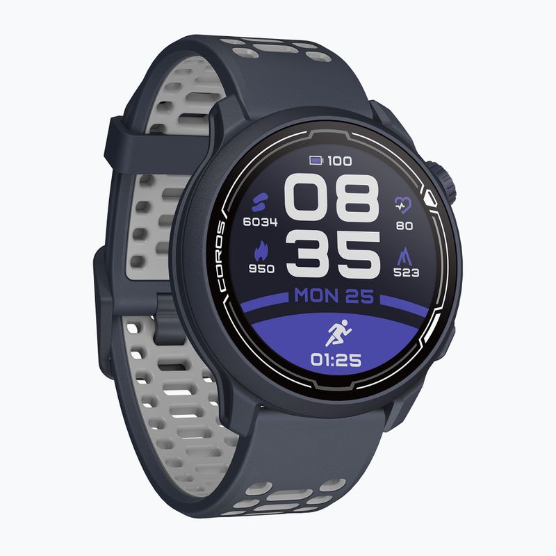 COROS PACE 2 Premium GPS silikoninis diržas juodas WPACE2-NVY laikrodis 3
