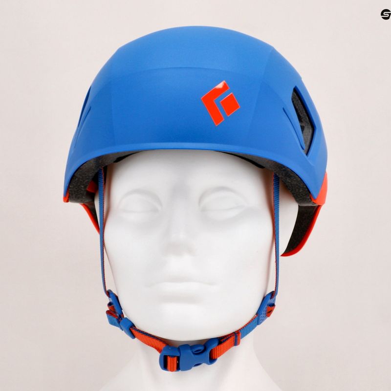 Black Diamond Capitan ultra blue/persimmon vaikiškas laipiojimo šalmas 12