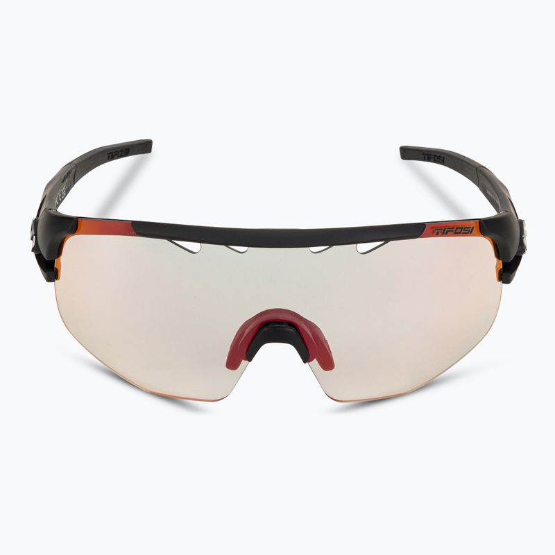 Tifosi Sledge Lite Fototec matinės juodos/klariono raudonos spalvos fotochrominiai dviračių akiniai 3