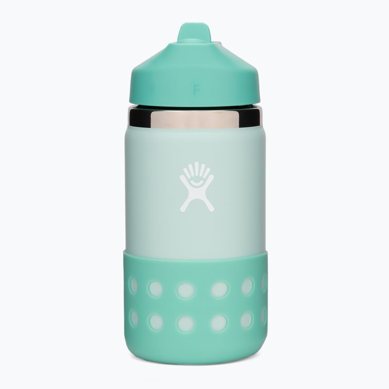 Hydro Flask termo butelis su plačia burna ir šiaudeliu, dangteliu ir batuku 355 ml, rasos W12BSWBB441