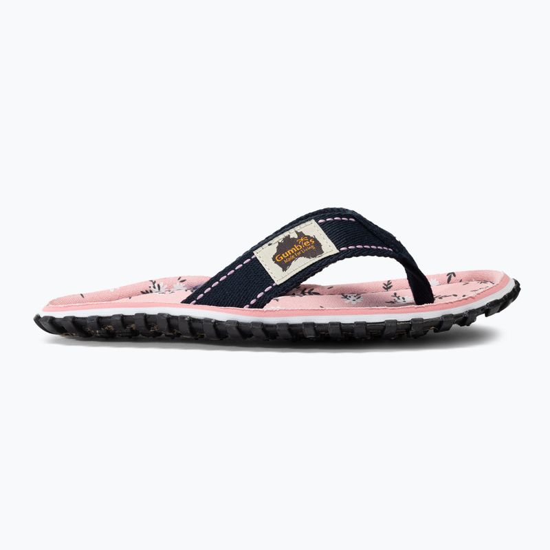 Gumbies Islander pink DITSY moteriškos šlepetės 2