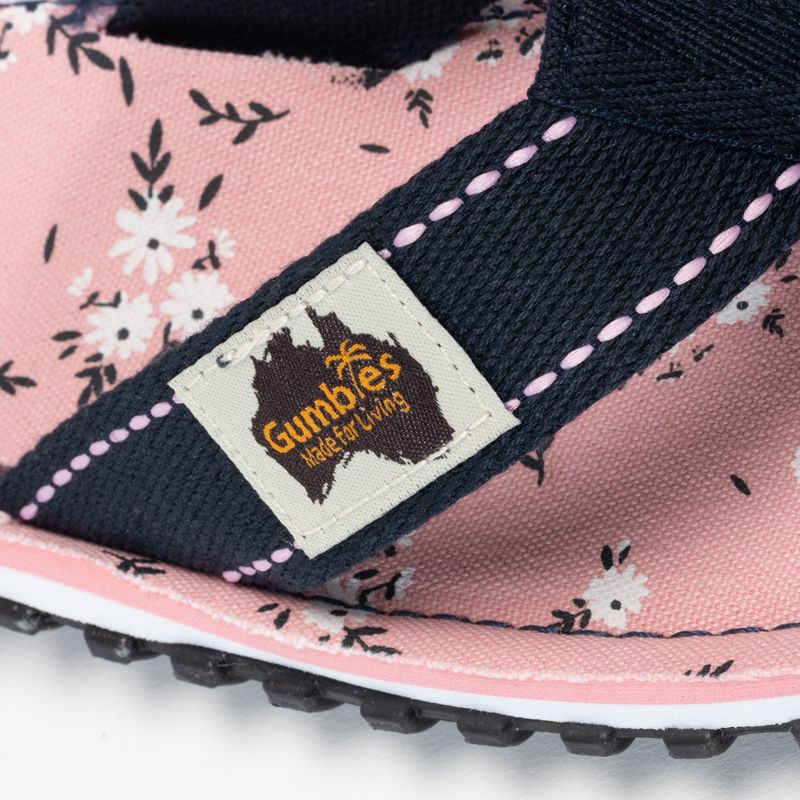 Gumbies Islander pink DITSY moteriškos šlepetės 7