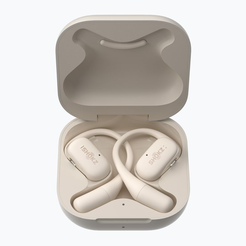 Belaidės ausinės Shokz OpenFit beige