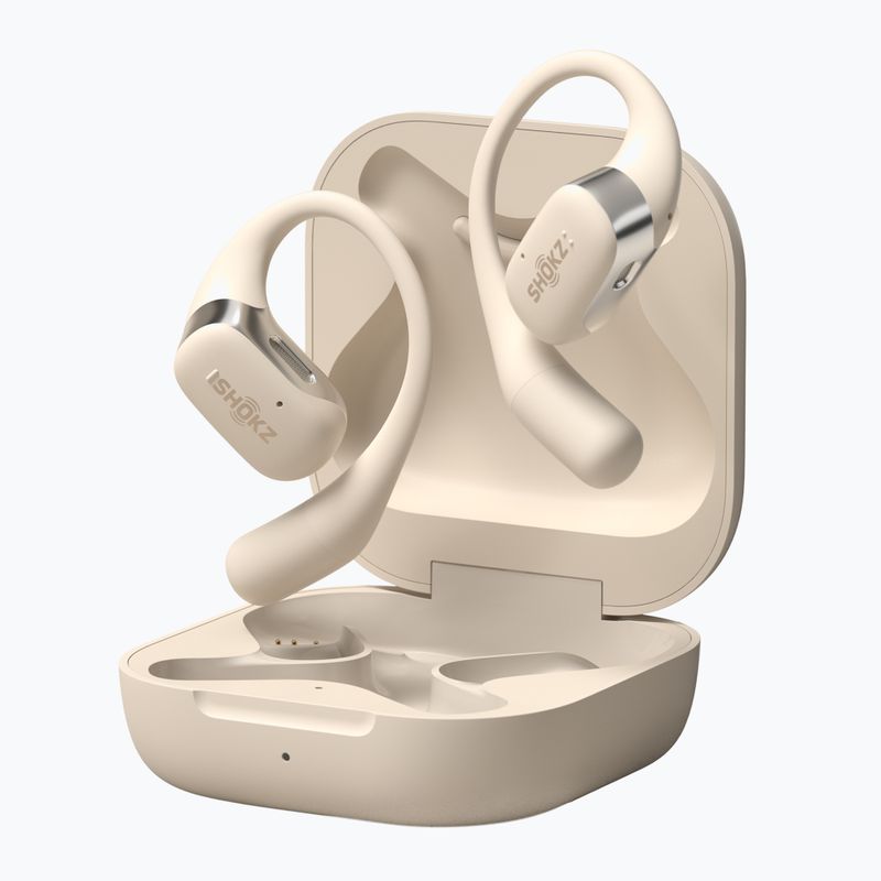 Belaidės ausinės Shokz OpenFit beige 4