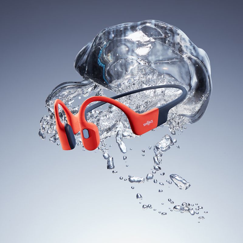 Belaidės ausinės Shokz OpenSwim Pro red 14