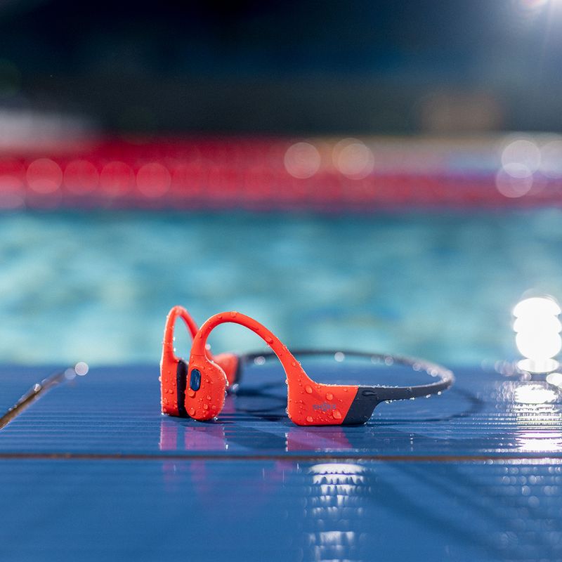 Belaidės ausinės Shokz OpenSwim Pro red 19