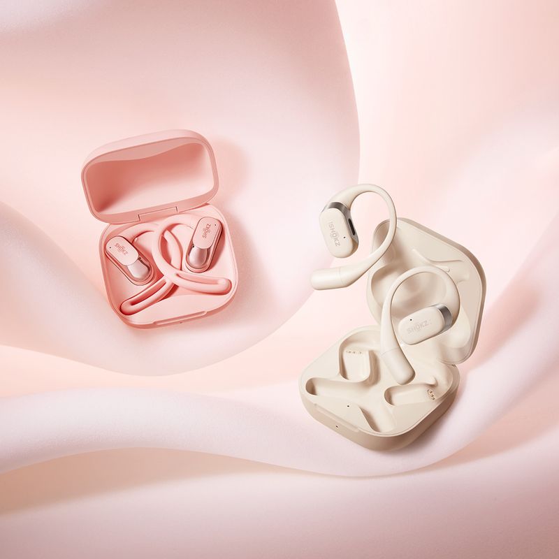 Belaidės ausinės Shokz OpenFit Air pink 12