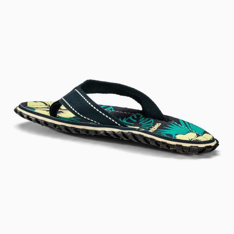 Šlepetės per pirštą Gumbies Islander blue hibiscus 3