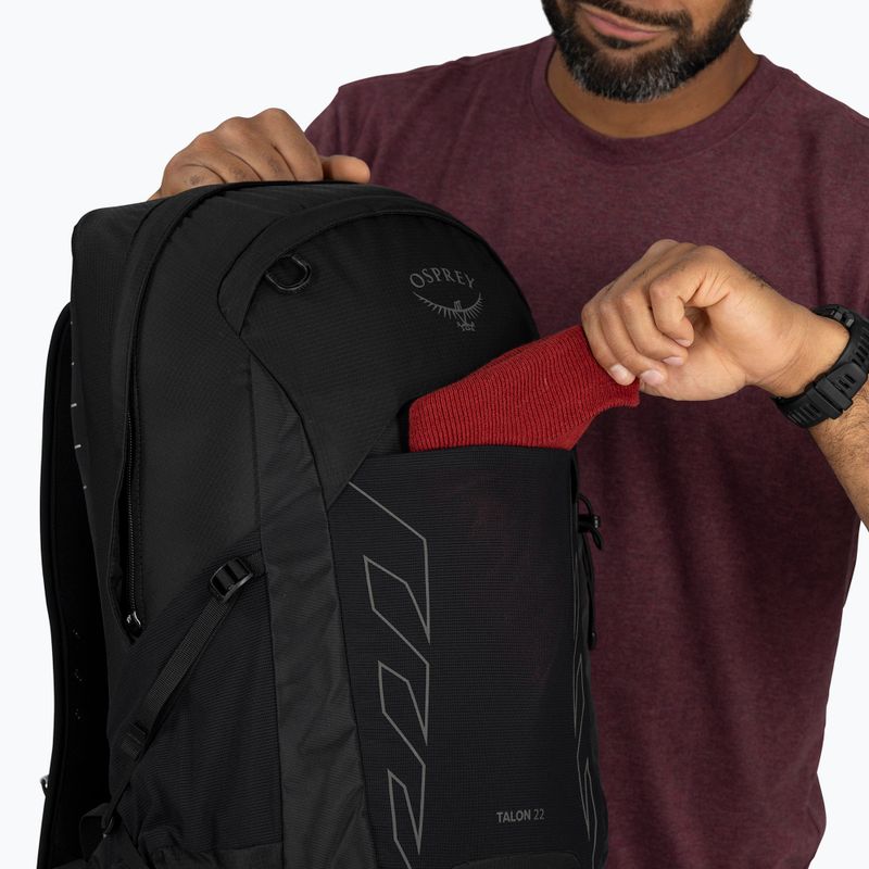 Vyriška turistinė kuprinė Osprey Talon 22 l black / coal grey 10