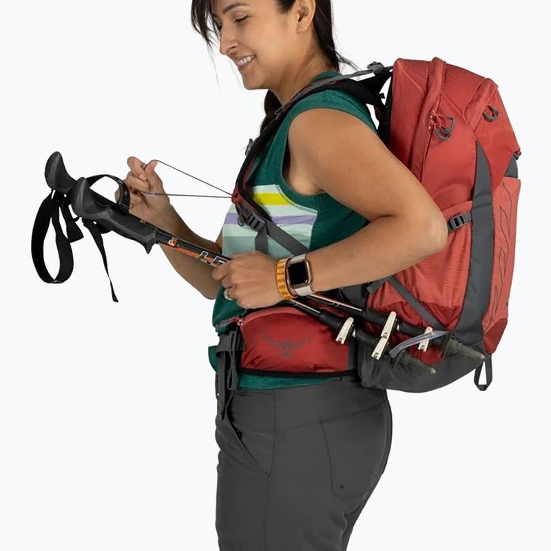Osprey Tempest 22 l red pampas/coal grey moteriška turistinė kuprinė 6