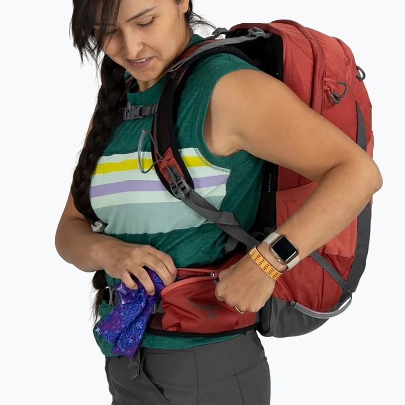 Osprey Tempest 22 l red pampas/coal grey moteriška turistinė kuprinė 7