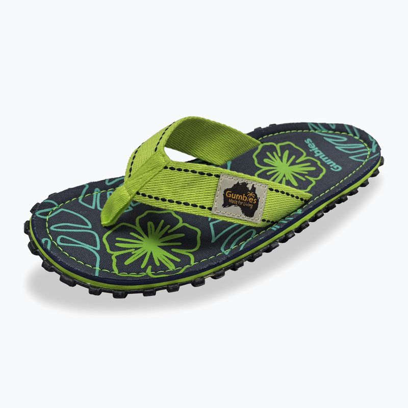 "Gumbies Islander" laimo hibiscus šlepetės
