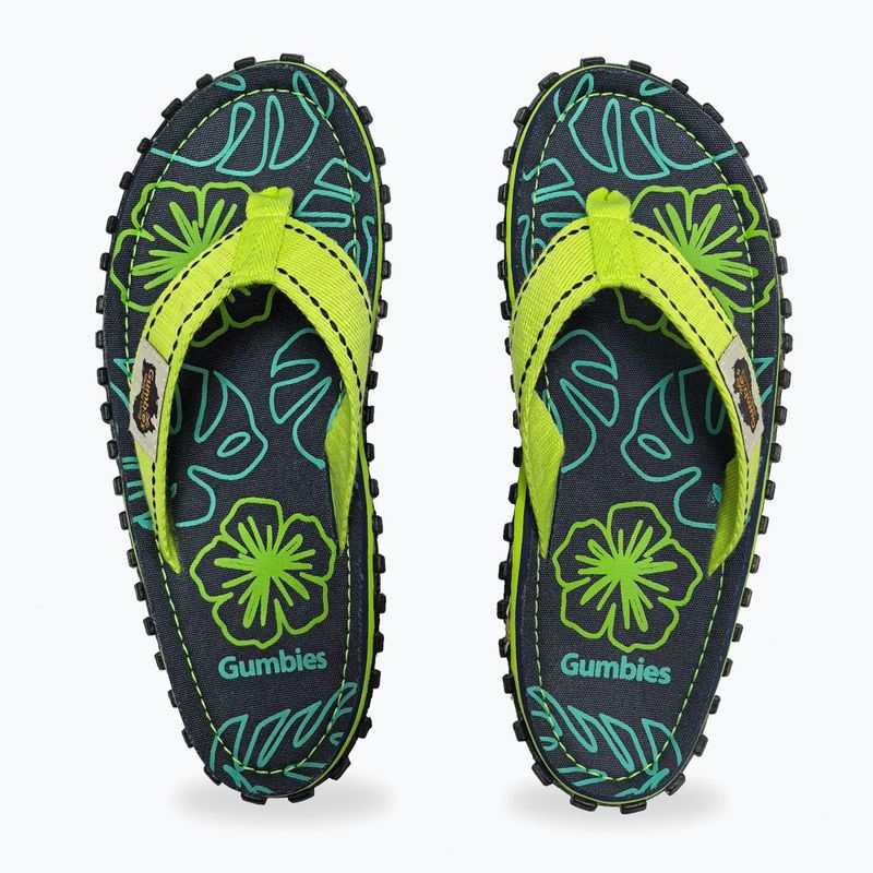 "Gumbies Islander" laimo hibiscus šlepetės 3