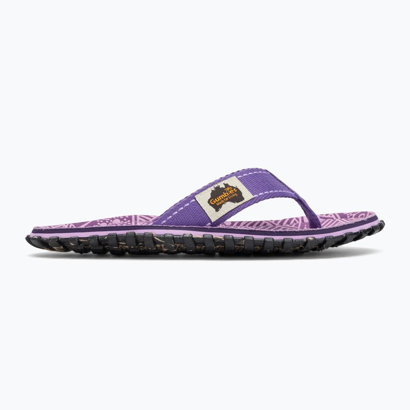 Šlepetės per pirštą Gumbies Islander purple signature 2