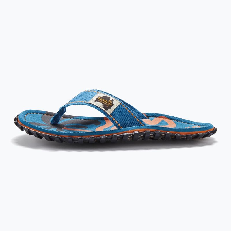 Šlepetės per pirštą Gumbies Islander blue palmetto 2