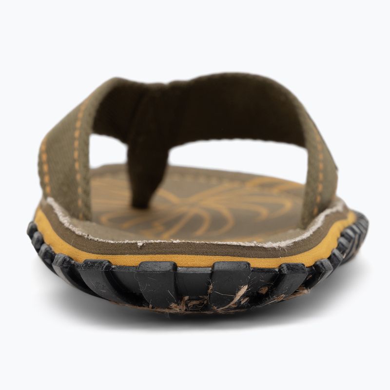 Šlepetės per pirštą Gumbies Islander palm leaf khaki 6