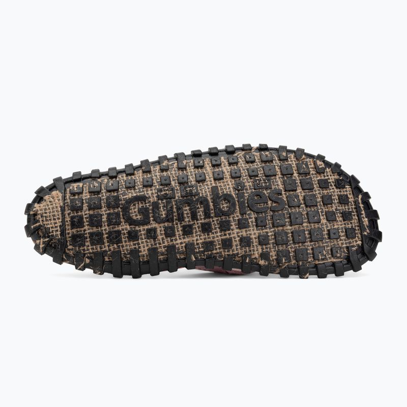 Šlepetės per pirštą Gumbies Islander palm leaf pink 4