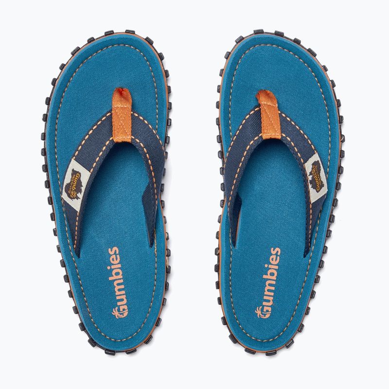 Šlepetės per pirštą Gumbies Islander tricolor blue 4