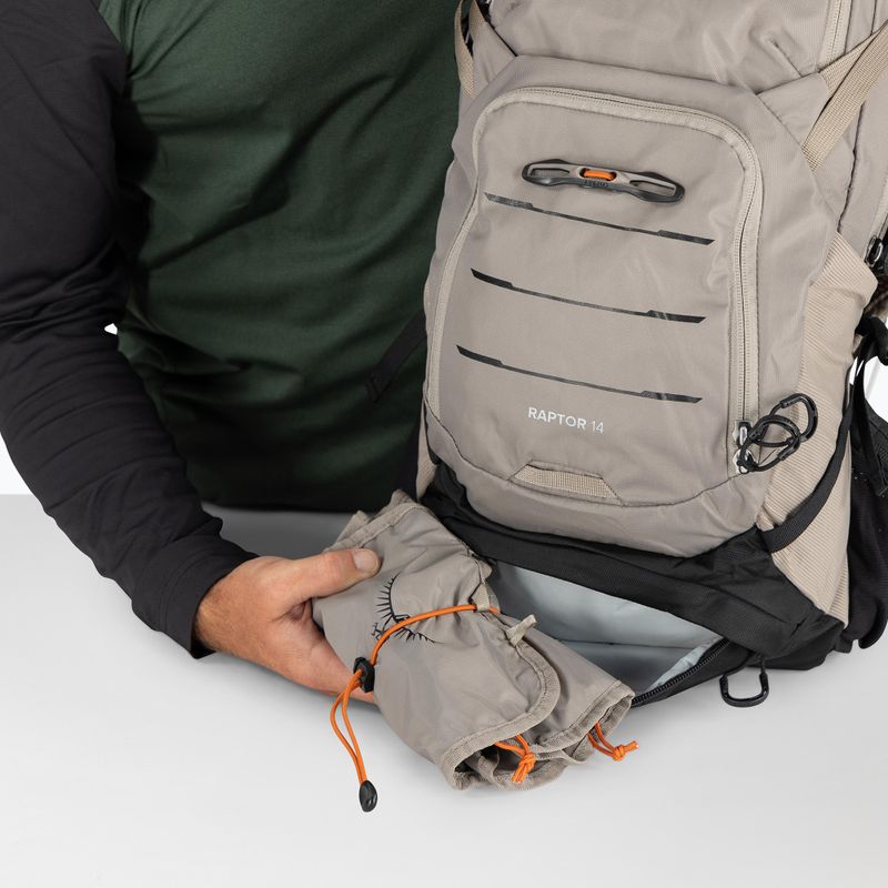 Dviračio kuprinė Osprey Raptor 14 + minkštas butelis 2.5 l pediment grey 11