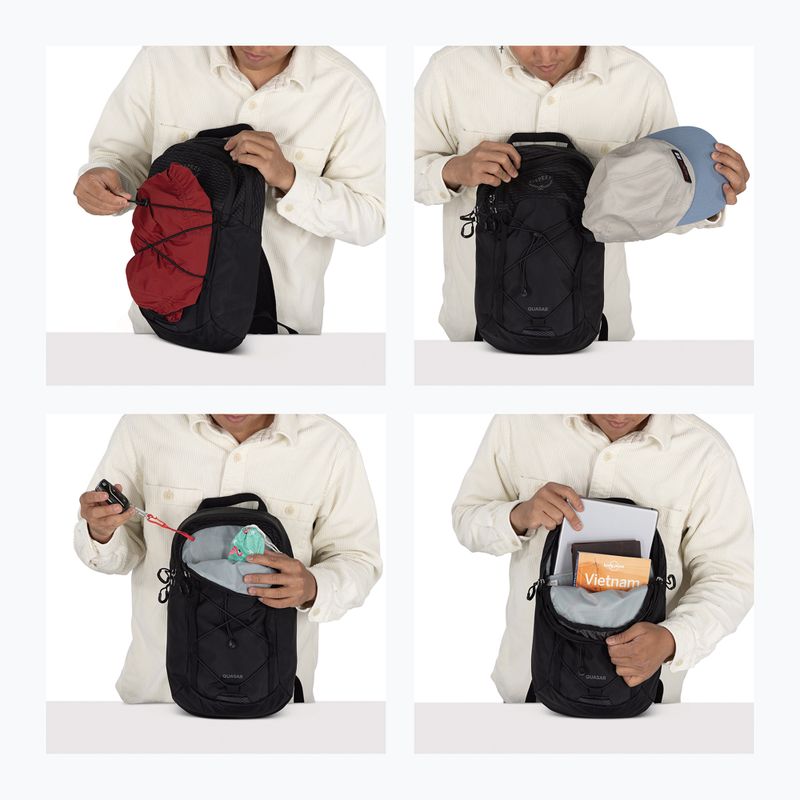 Miesto kuprinė per vieną petį Osprey Quasar Sling 6 l black 12