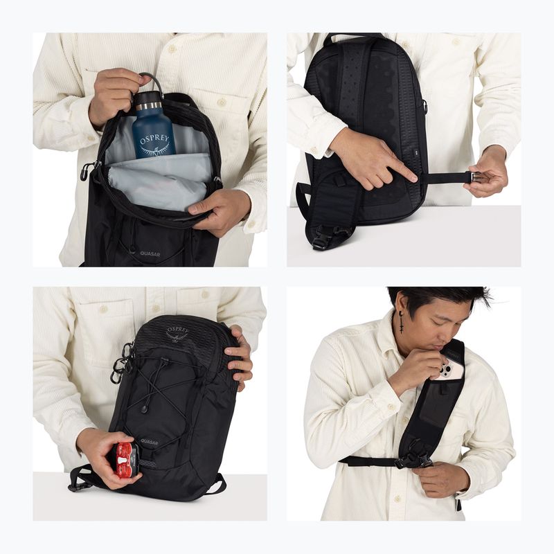 Miesto kuprinė per vieną petį Osprey Quasar Sling 6 l black 13