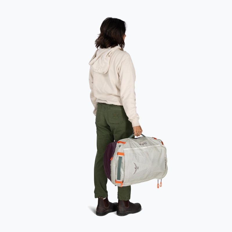 Kelioninė kuprinė Osprey Transporter Duffel 40 l mystery white/moody burgundy 5