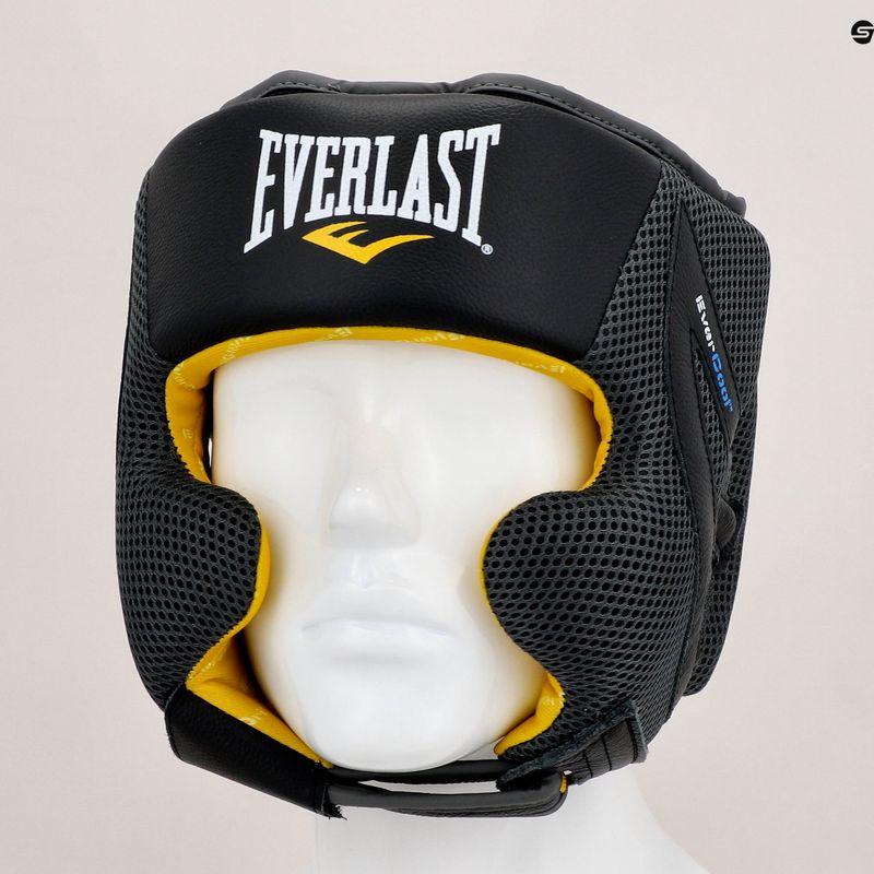 Everlast C3 Evercool Pro Premium Leather bokso šalmas juodas EV3711 7