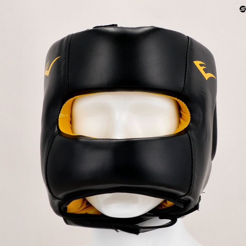 Everlast Elite Lea Headgear vyrų bokso šalmas juodas EV 720 6